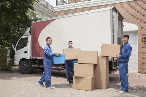 Staff handling belongings carefully during a Shoreditch van move