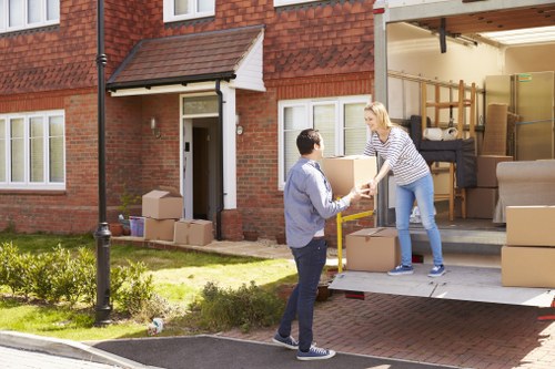 Professional house removals van loaded for a Shoreditch home move