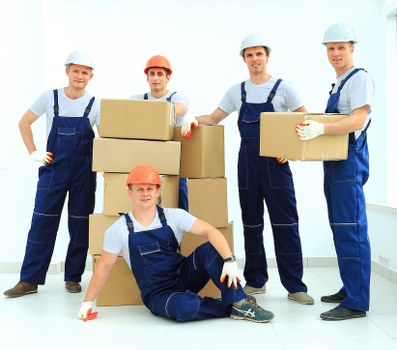 Packed moving boxes prepared for Shoreditch house removals