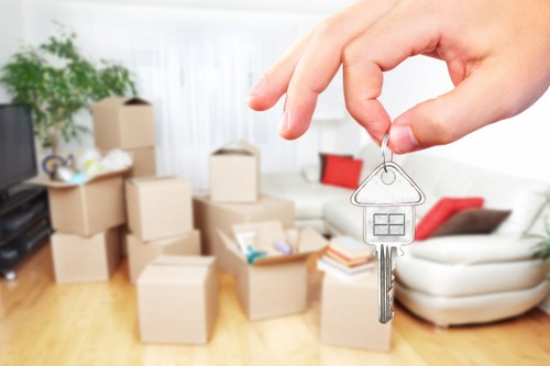 Local Shoreditch removalists organizing boxes and household items for transport