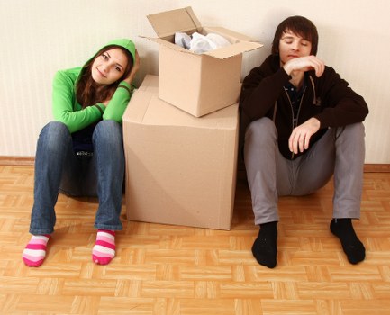 Local removals company preparing boxes and furniture for transport in Shoreditch