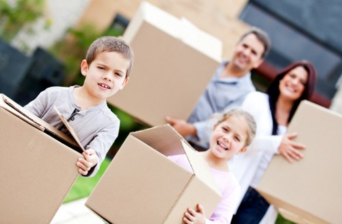 Packing and loading household items for a Shoreditch relocation