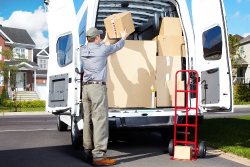 Removals specialists loading furniture in Shoreditch