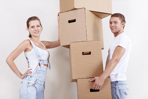 Shoreditch apartment removal with careful loading into a van
