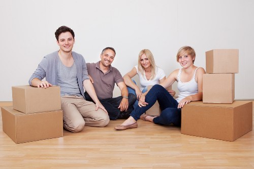 Boxes and packing materials prepared for a Shoreditch relocation